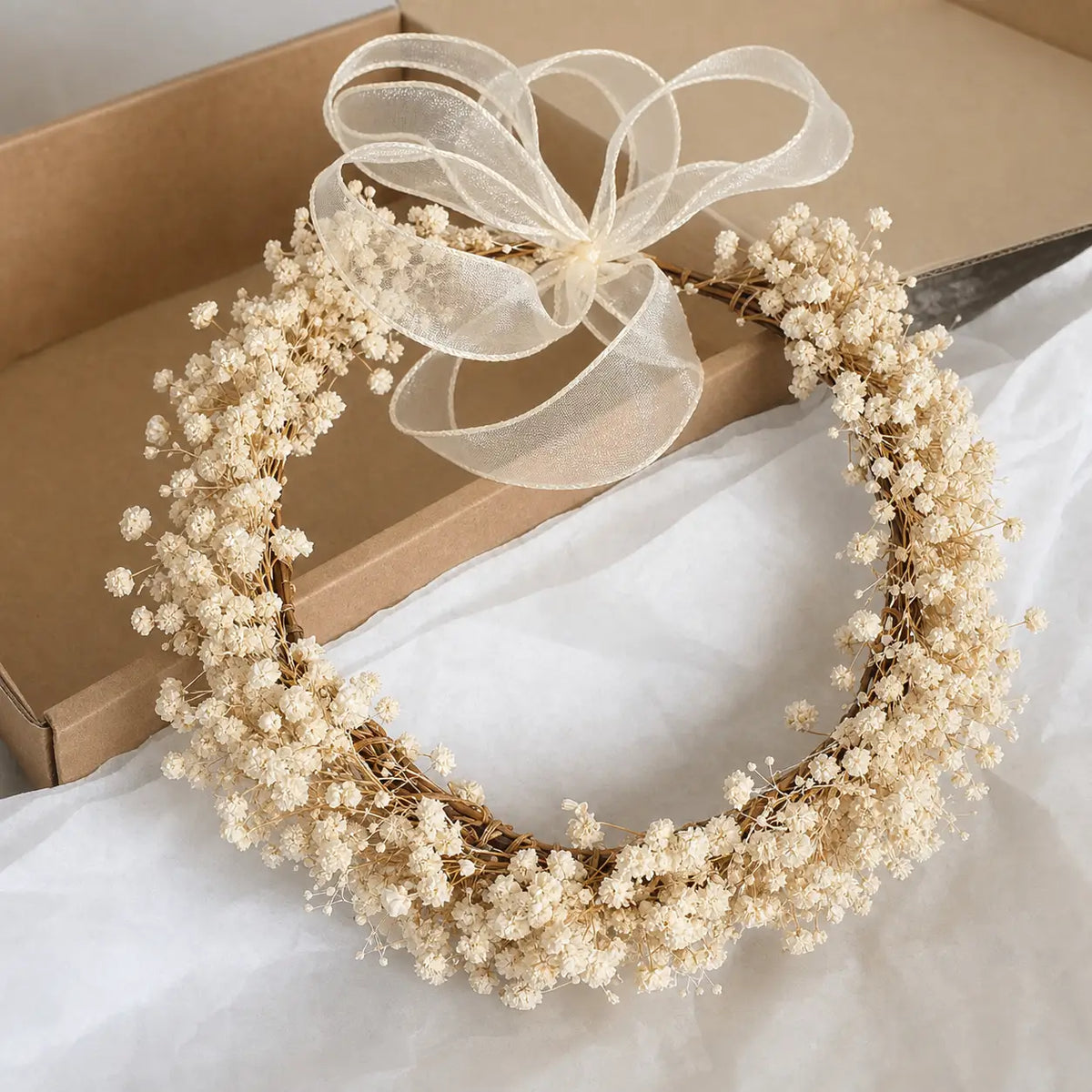 Couronne de Tête Fleurs Séchées Bohème pour Mariage Maison Gaya Couronne de tête