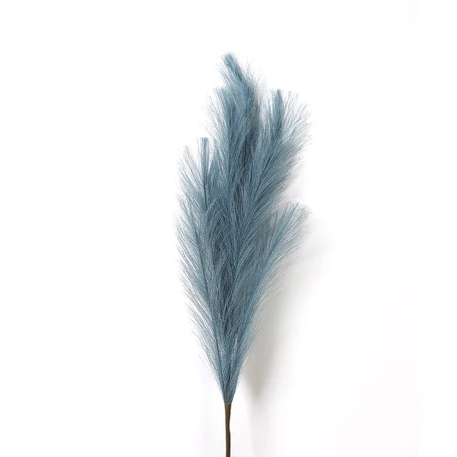 Grandes Fleurs de Pampa - 5 Tiges 120 cm Bleu Canard Fleurs-Séchées Gaya Herbes de la pampa