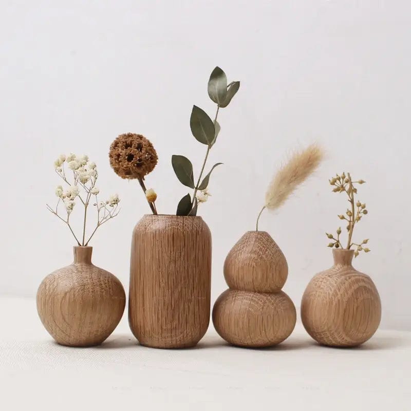 Vase en Bois Fleurs-Séchées Gaya Vase en bois