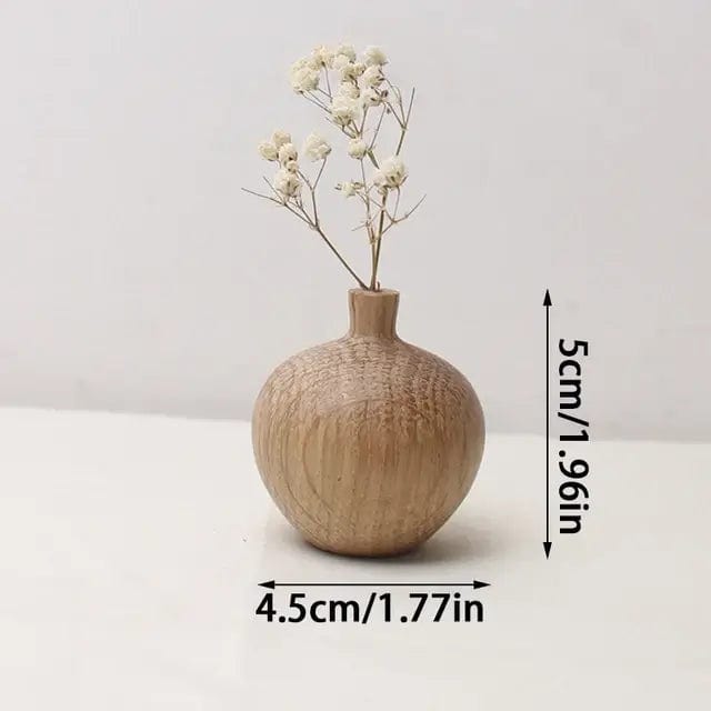 Vase en Bois Modèle 1 Fleurs-Séchées Gaya Vase en bois