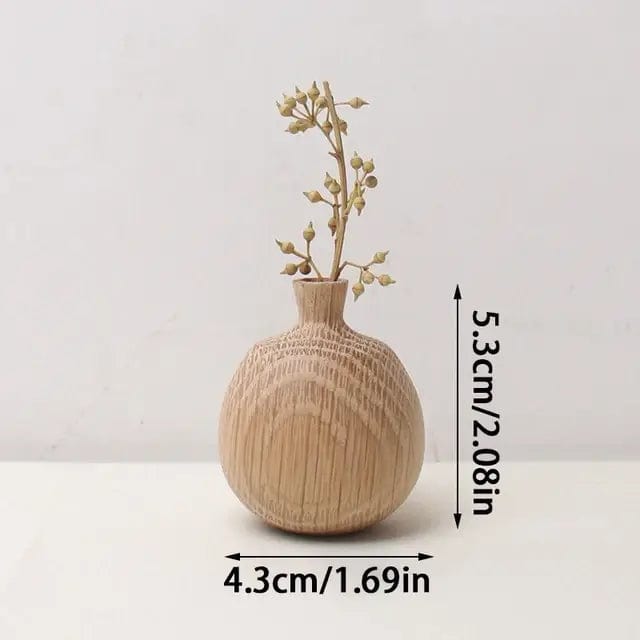 Vase en Bois Modèle 3 Fleurs-Séchées Gaya Vase en bois