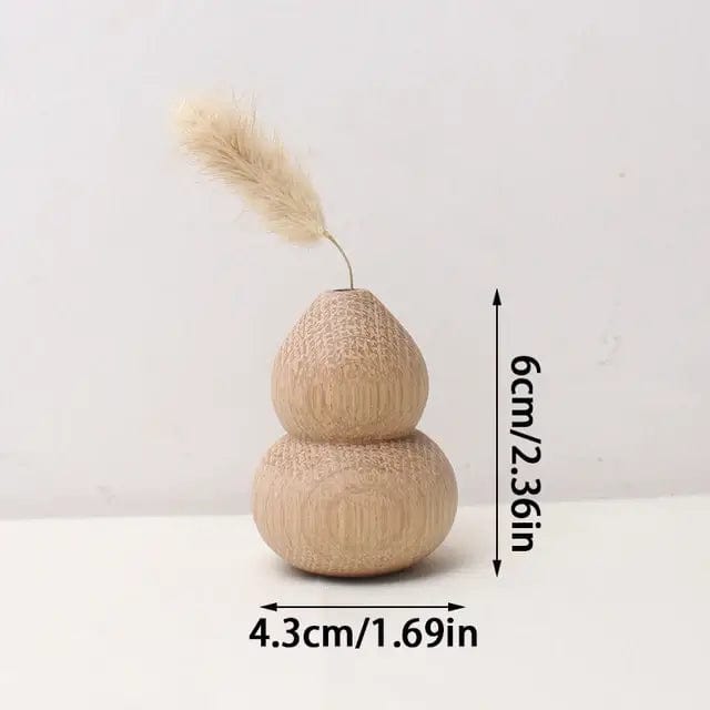Vase en Bois Modèle 4 Fleurs-Séchées Gaya Vase en bois