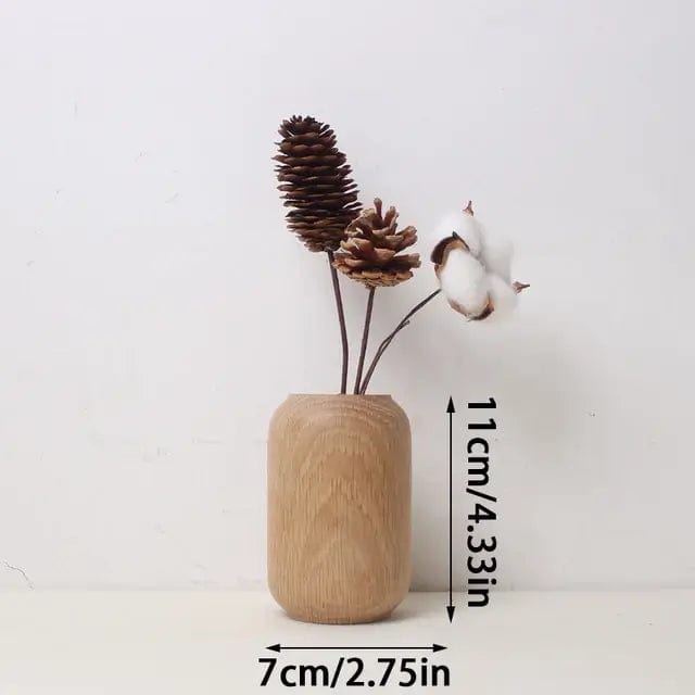 Vase en Bois Modèle 5 Fleurs-Séchées Gaya Vase en bois