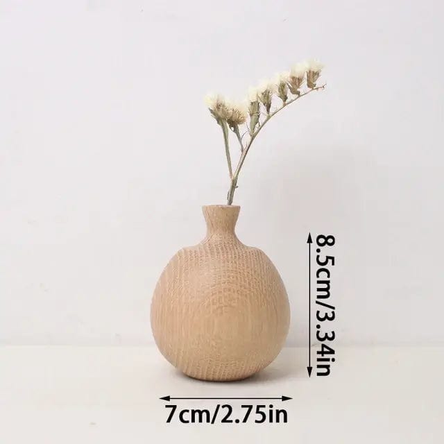 Vase en Bois Modèle 6 Fleurs-Séchées Gaya Vase en bois