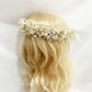 Couronne de Tête Champêtre en Fleurs Séchée Gypsophiles Naturelles Maison Gaya Couronne de tête