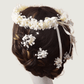 Couronne de Tête Champêtre en Fleurs Séchée Gypsophiles Naturelles Maison Gaya Couronne de tête