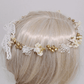 Couronne de Tête en Fleurs Séchées Dorée Maison Gaya Couronne de tête