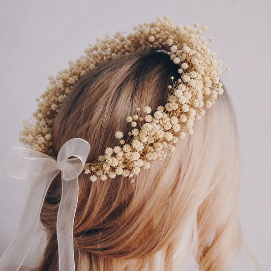 Couronne de Tête Fleurs Séchées Bohème pour Mariage Maison Gaya Couronne de tête