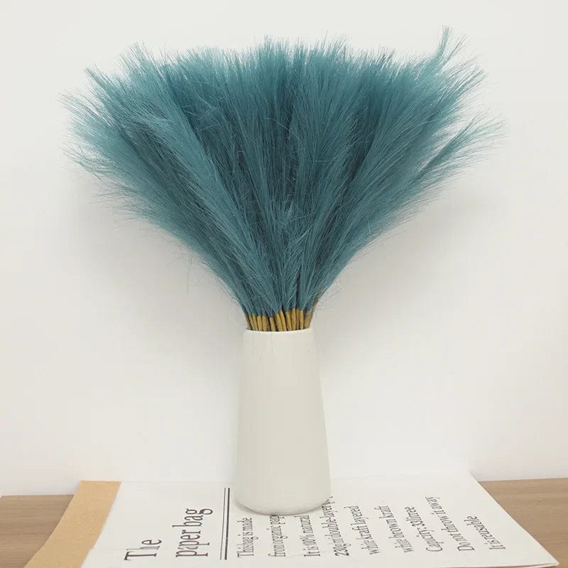 Herbes de la Pampa Bleu Canard - 5 Tiges 53 cm Maison Gaya