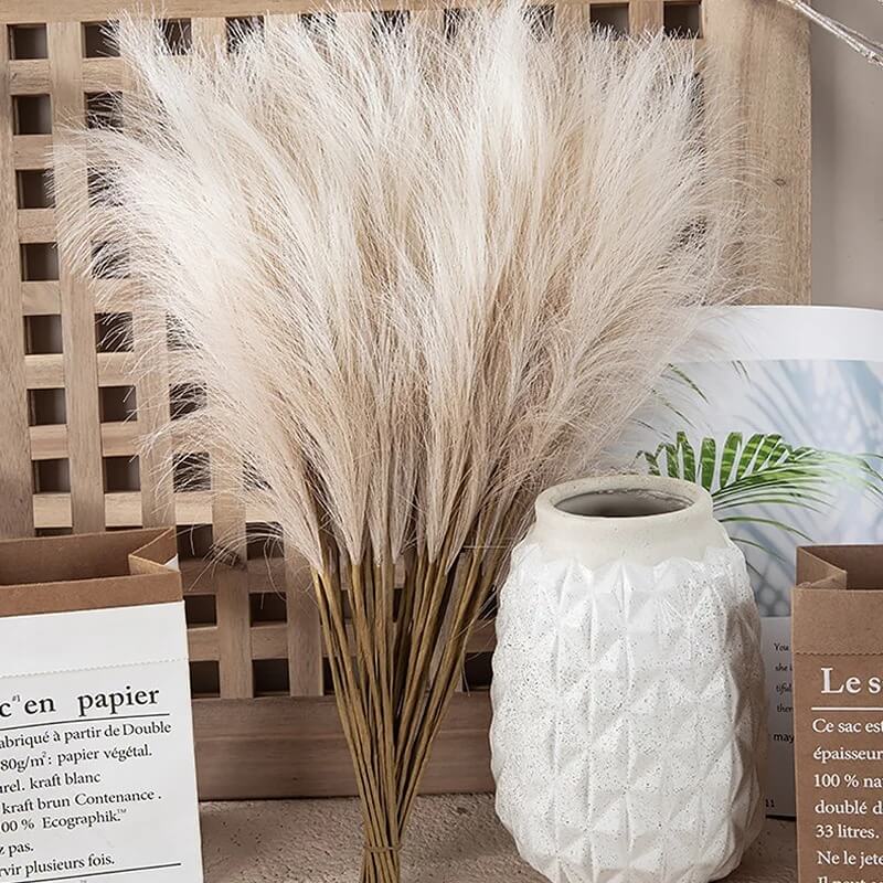 Herbes de la Pampa Crèmes - 5 Tiges 53 cm Maison Gaya