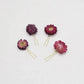 Lot de 4 Épingles en Fleurs Séchées Style Boho Rose Foncé Maison Gaya Épingle en fleurs séchées