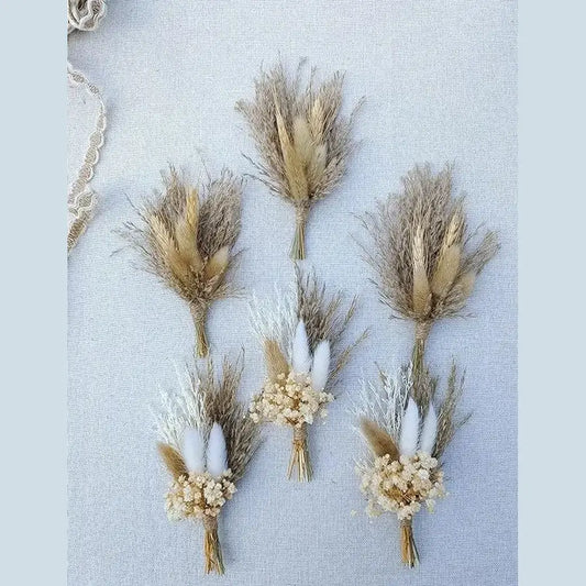 Lot de mini bouquets de fleurs séchées mariage Maison Gaya