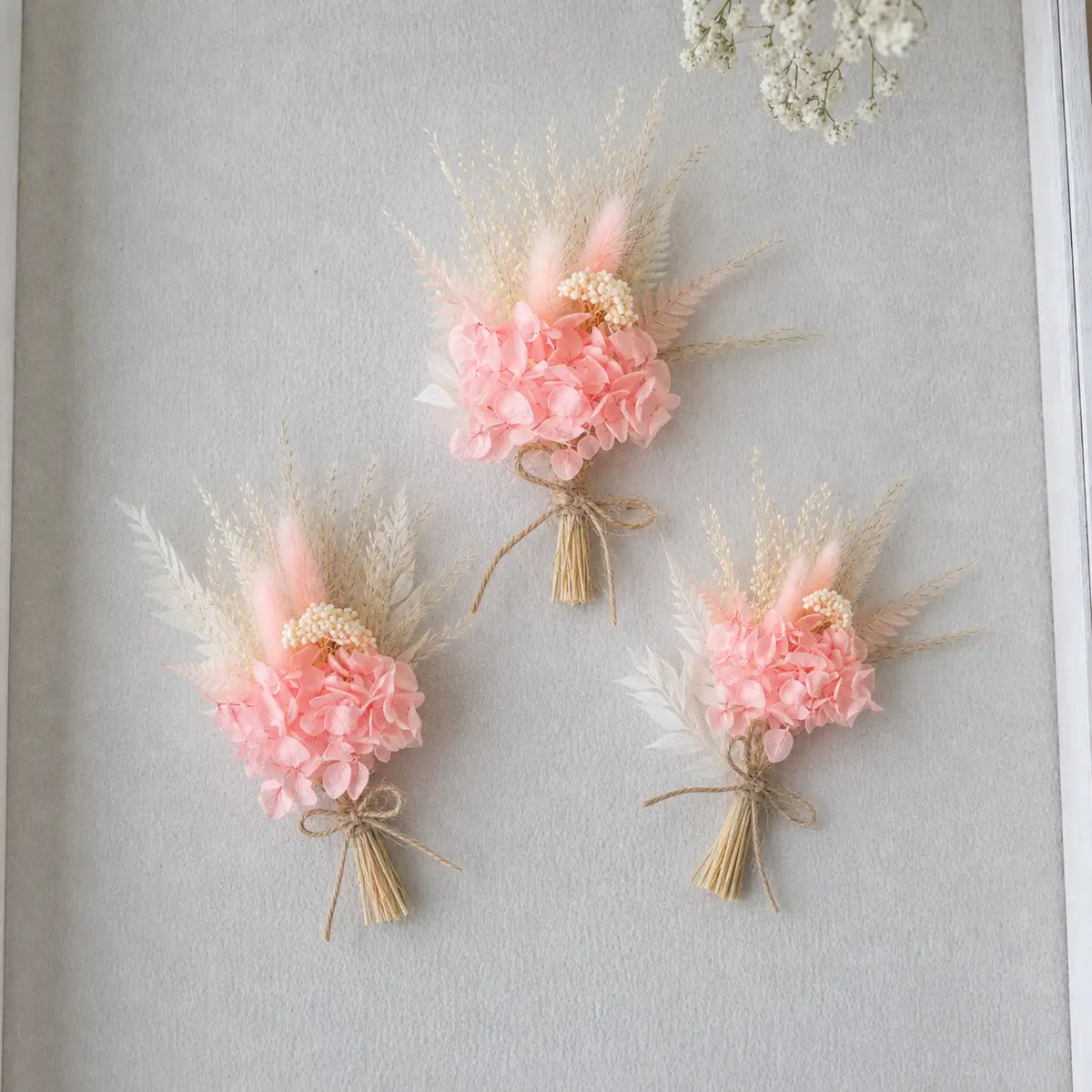 Lot de Mini Bouquets de Fleurs Séchées Mariage Rose Maison Gaya Mini bouquet