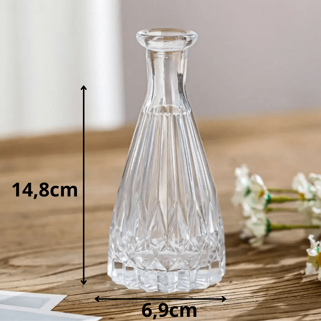 Petit Vase en Verre Vintage Pour Fleurs Séchées Modèle 2 Maison Gaya Vase en verre