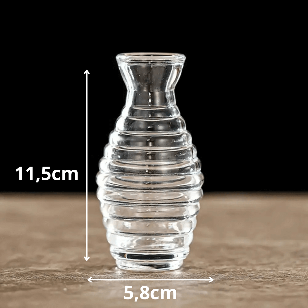 Petit Vase en Verre Vintage Pour Fleurs Séchées Modèle 8 Maison Gaya Vase en verre