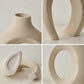 Vase à Fleurs Beige Design en Céramique Maison Gaya Vase en céramique