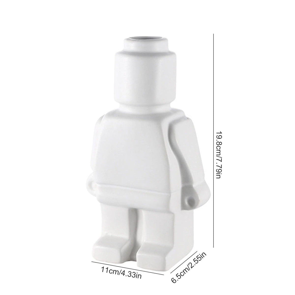 Vase à Fleurs Culture Pop Blanc Maison Gaya Vase en céramique