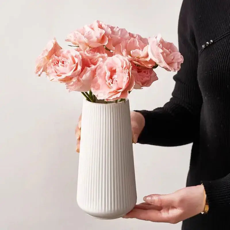 Vase Blanc Moderne Maison Gaya Vase en plastique