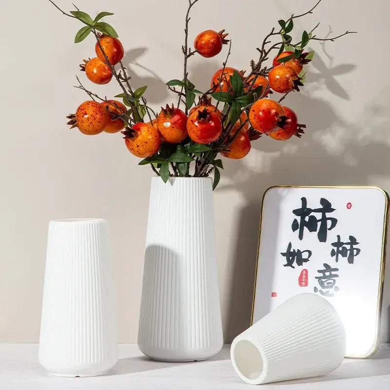 Vase Blanc Moderne Maison Gaya Vase en plastique