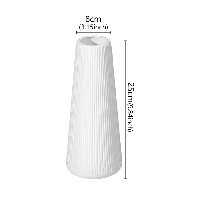 Vase Blanc Moderne Grand Maison Gaya Vase en plastique