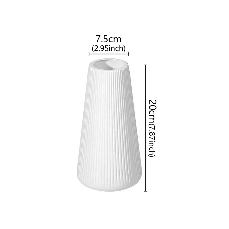 Vase Blanc Moderne Moyen Maison Gaya Vase en plastique