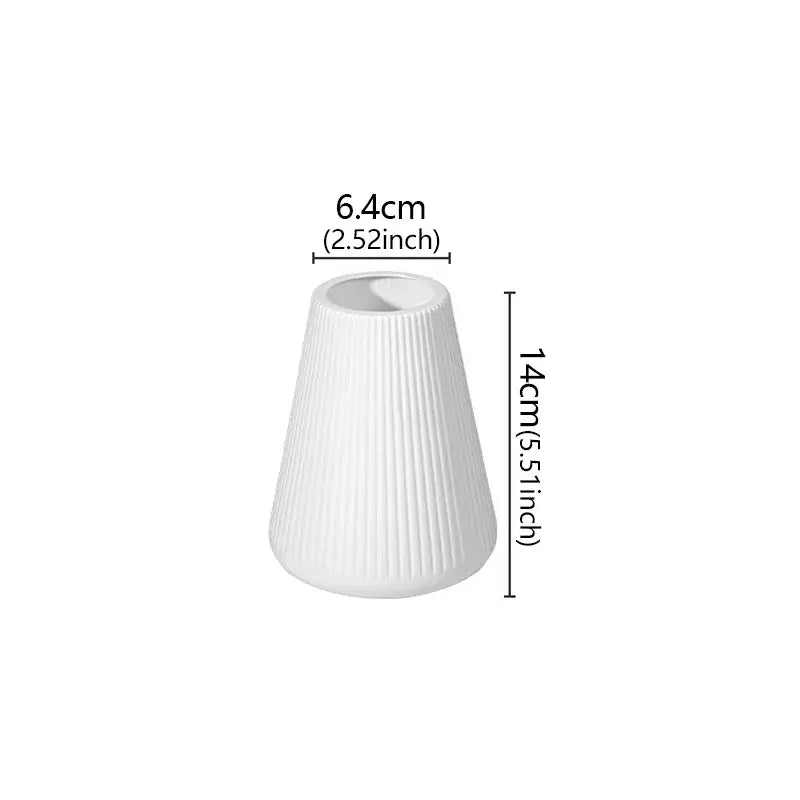 Vase Blanc Moderne Petit Maison Gaya Vase en plastique