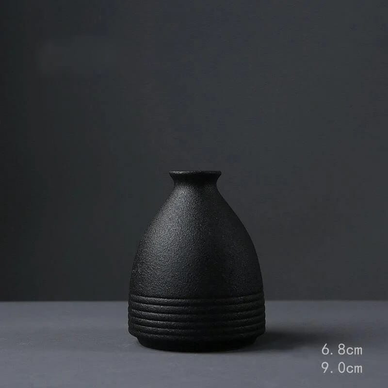 Vase Noir en Céramique Modèle 3 Maison Gaya Vase en céramique