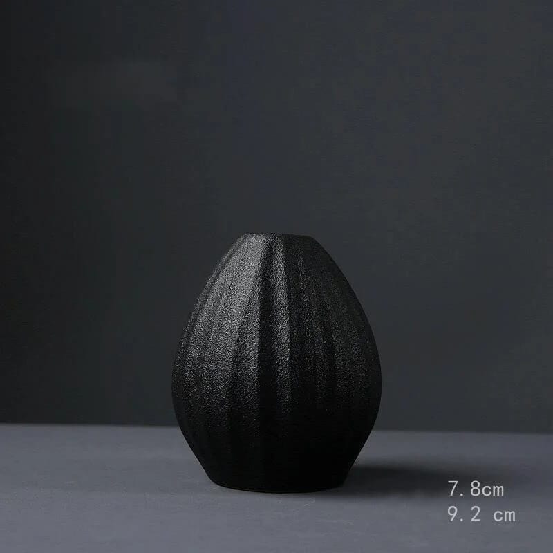 Vase Noir en Céramique Modèle 8 Maison Gaya Vase en céramique