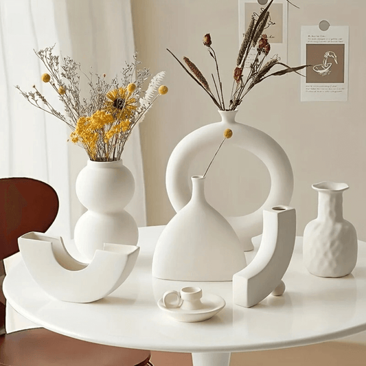 Vase Scandinave Blanc Maison Gaya Vase en céramique