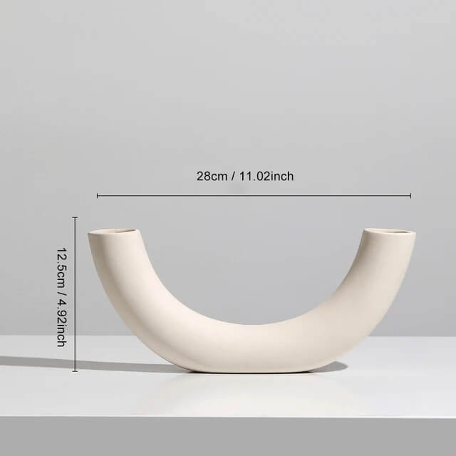Vase Scandinave Blanc Alva Maison Gaya Vase en céramique