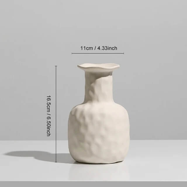 Vase Scandinave Blanc Eira Maison Gaya Vase en céramique