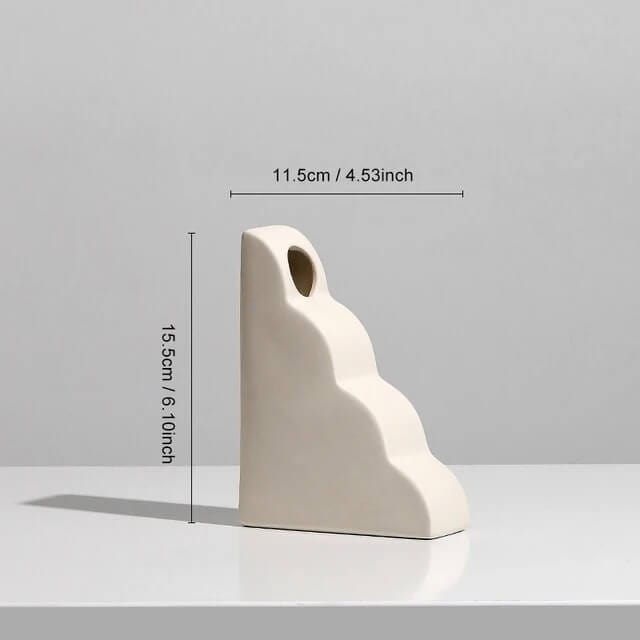Vase Scandinave Blanc Ida Maison Gaya Vase en céramique