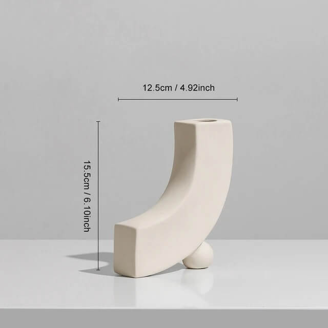 Vase Scandinave Blanc Inga Maison Gaya Vase en céramique