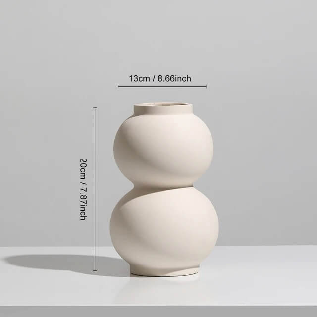 Vase Scandinave Blanc Maja Maison Gaya Vase en céramique