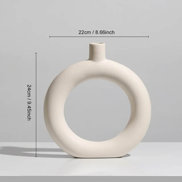 Vase Scandinave Blanc Nina Maison Gaya Vase en céramique
