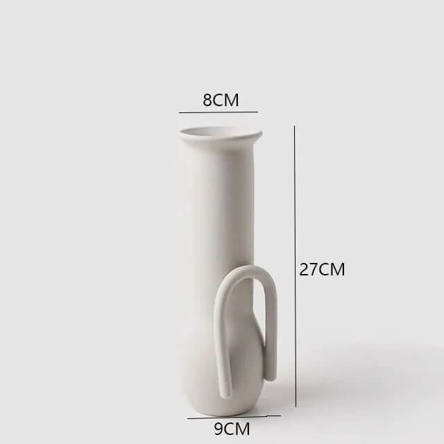 Vase Scandinave Blanc Odin Maison Gaya Vase en céramique